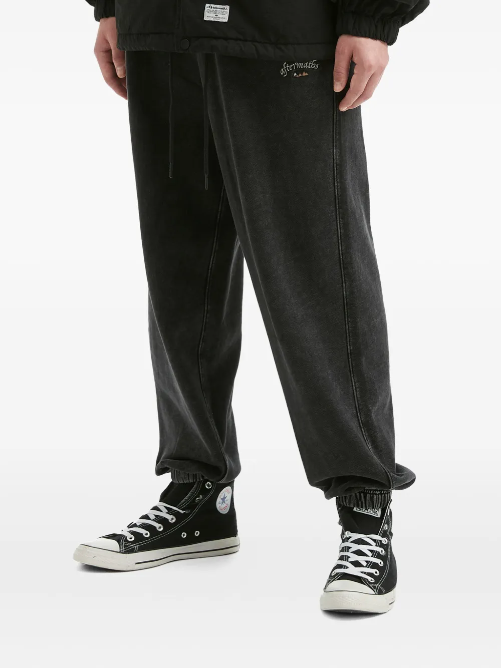 Aftermaths Drawstring Track Pants In Black