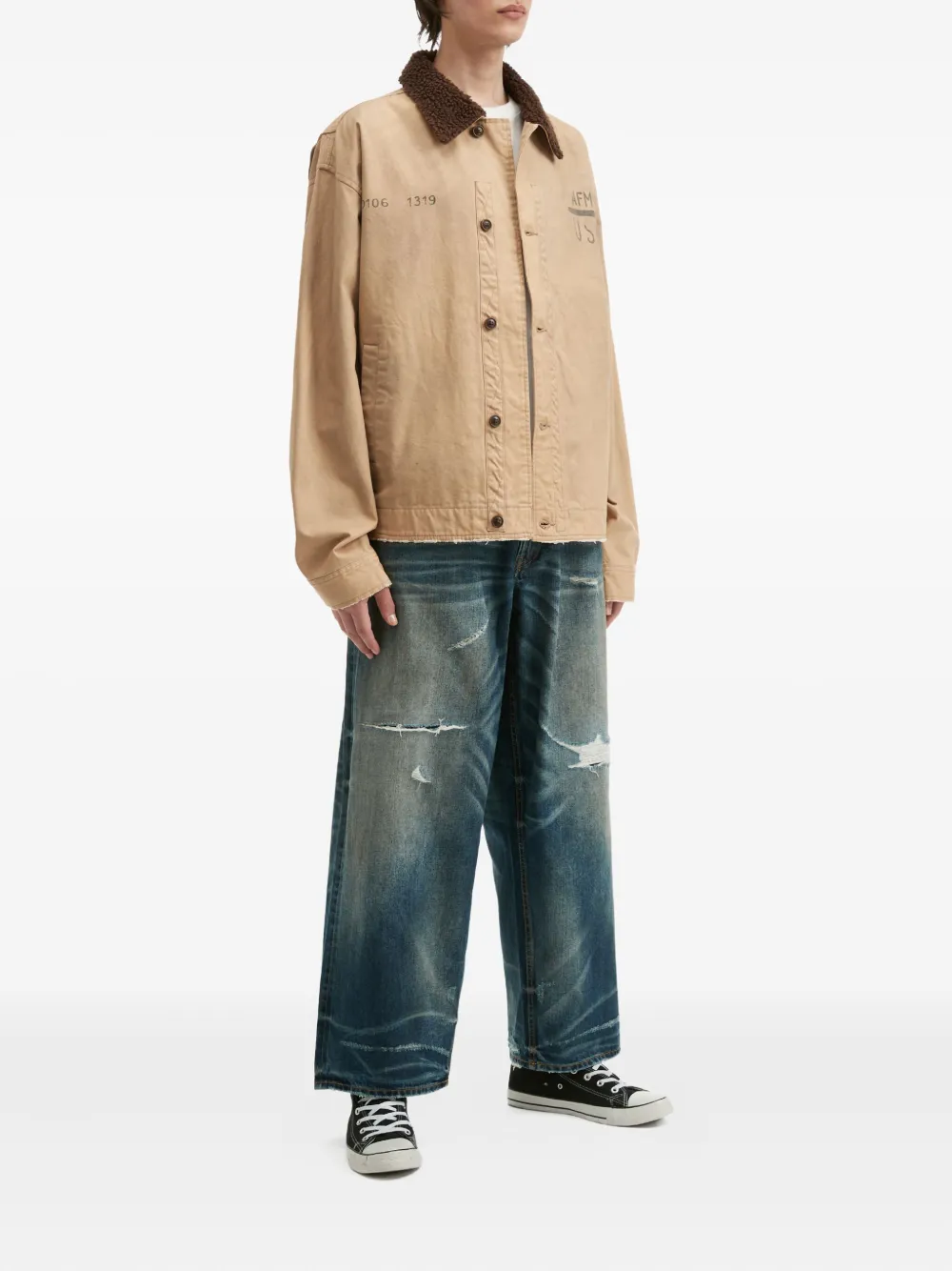aftermaths logo-print shirt jacket | Shirt Jackets | Image 2