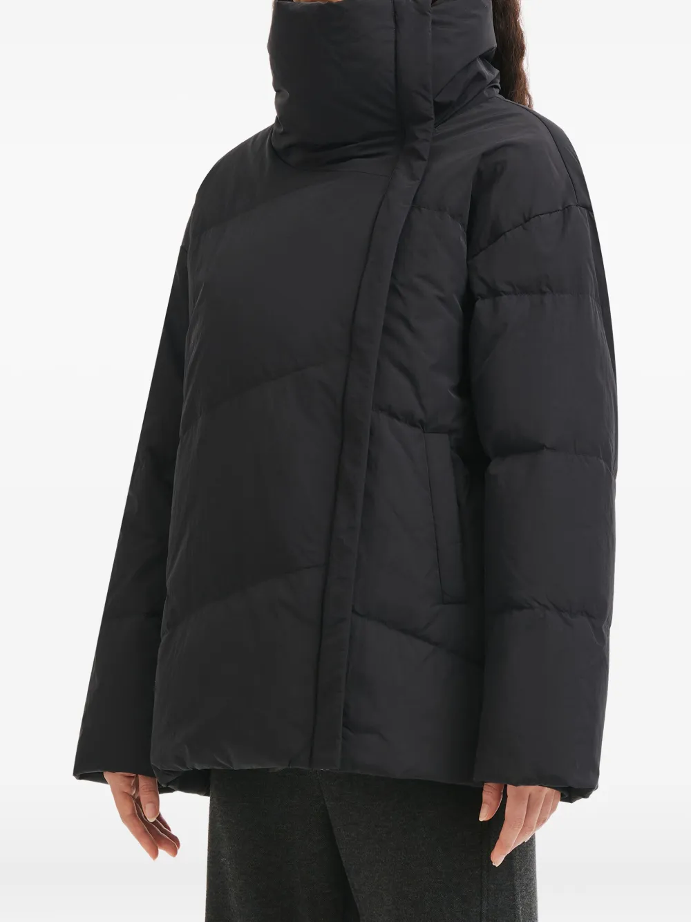 b+ab Jack met trechterhals en rits Zwart