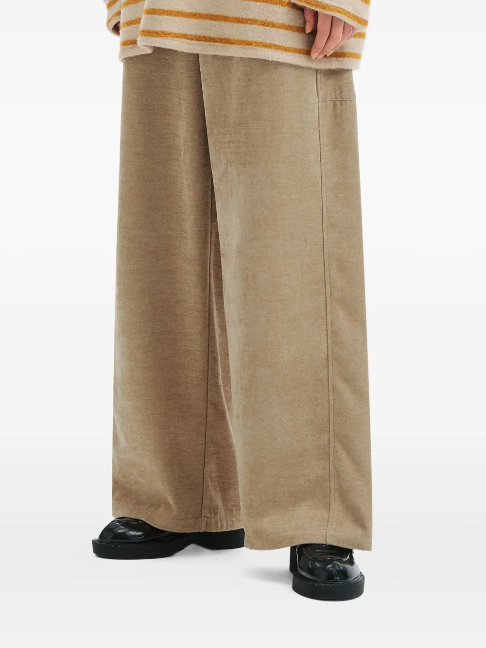 b+ab Broek met gemêleerd-effect Beige