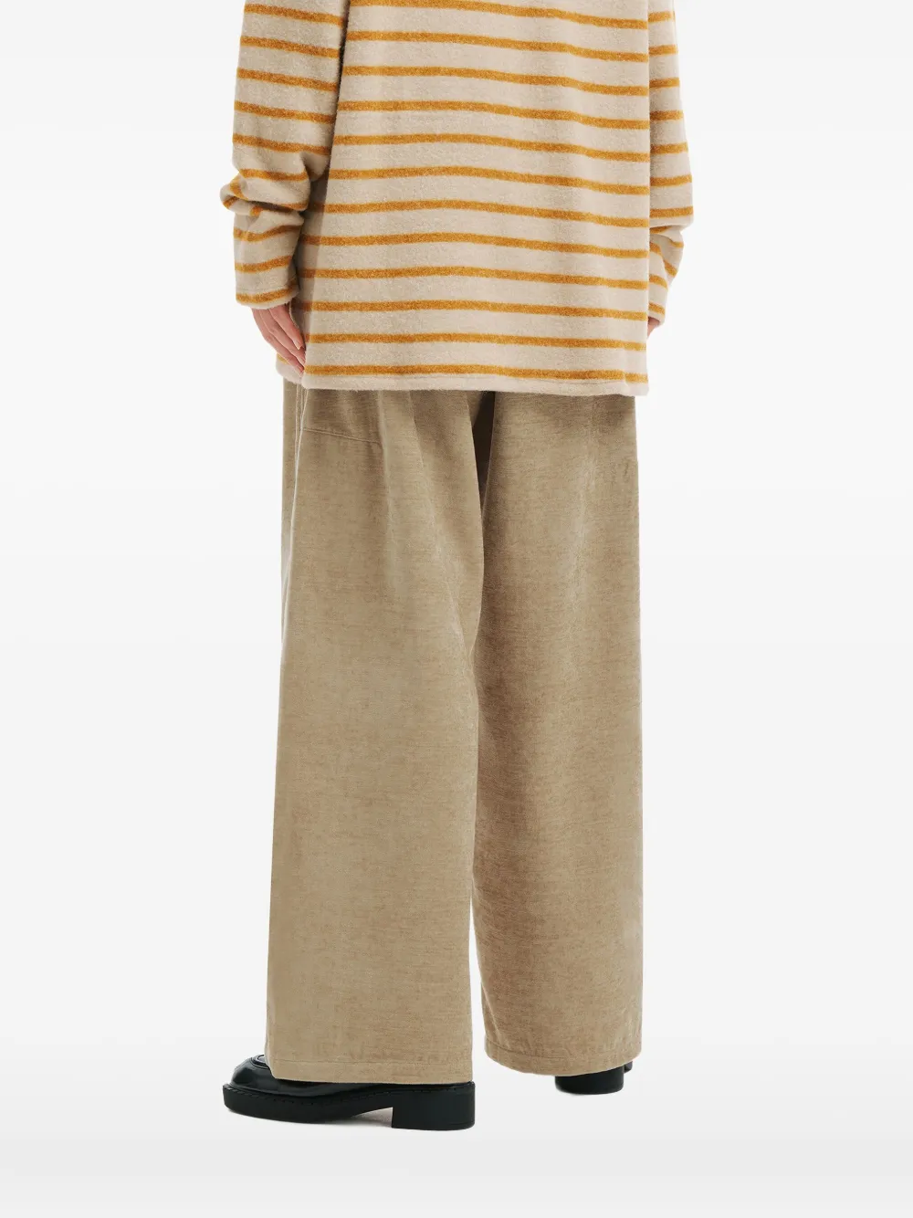 b+ab Broek met gemêleerd-effect Beige