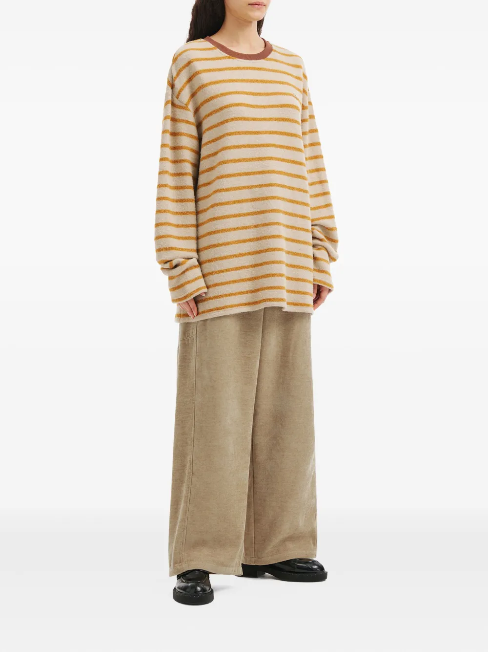 B+ab Broek met gemêleerd-effect - Beige