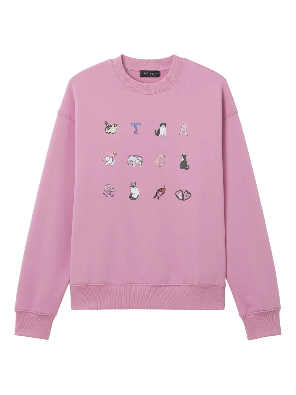 Tout A Coup Graphic Crewneck Sweatshirt In Pink