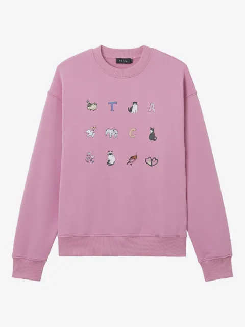 tout a coup graphic crewneck sweatshirt