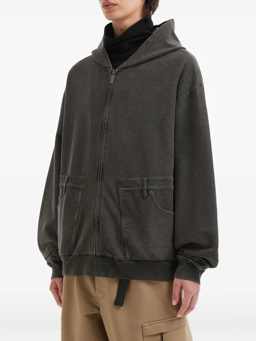Izzue Zip-up Hoodie In Gray