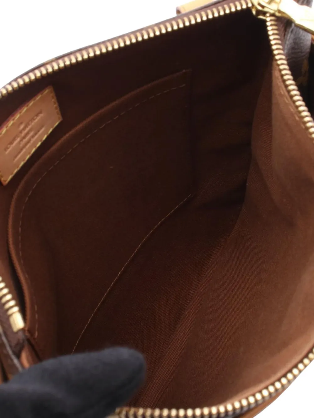 Pre-owned Louis Vuitton 2012 Monogram Pochette Valmy Crossbody Bag In Brown