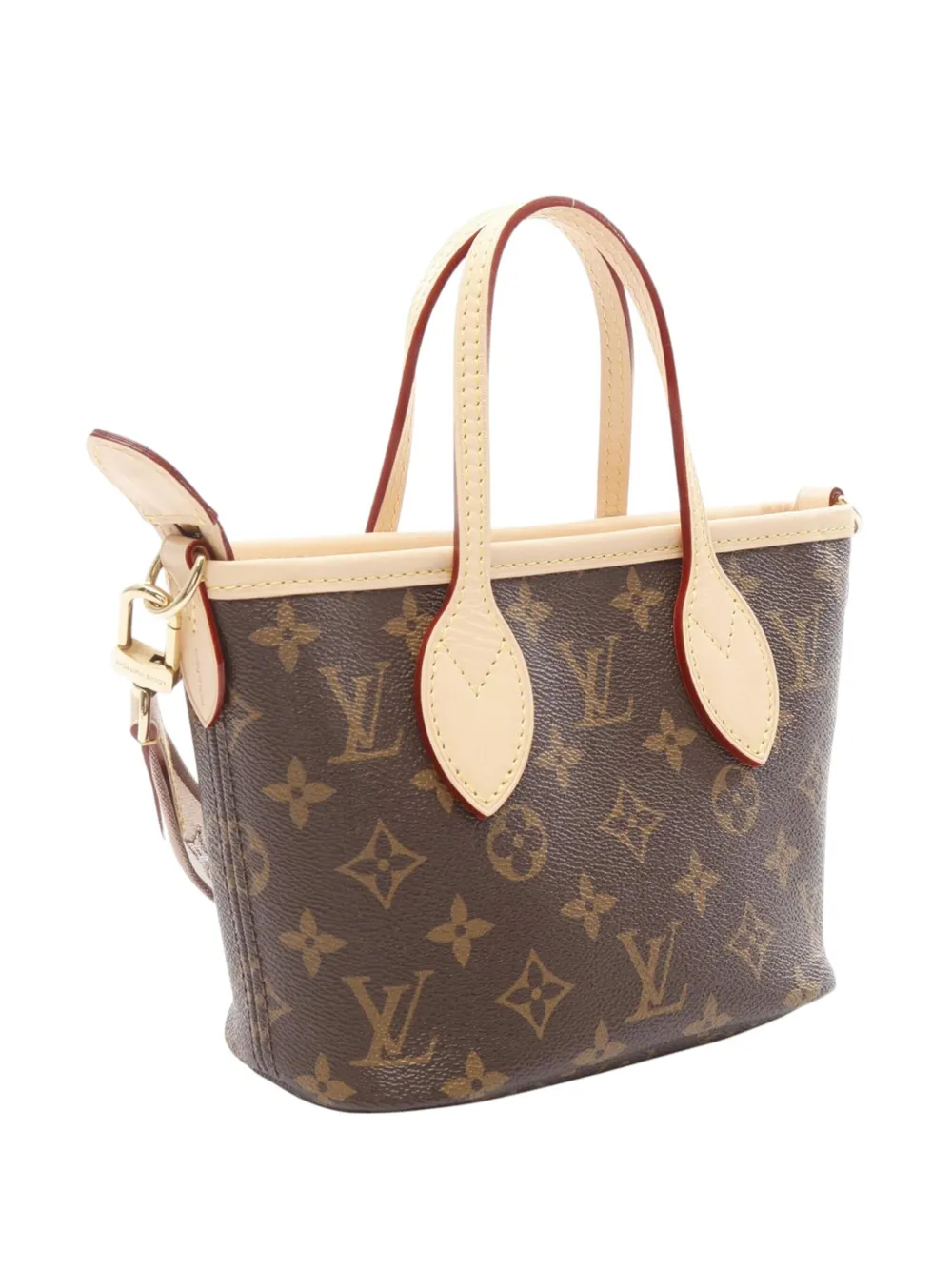 Pre-owned Louis Vuitton 2021-2025 Monogram Neverfull Bb Satchel In Brown