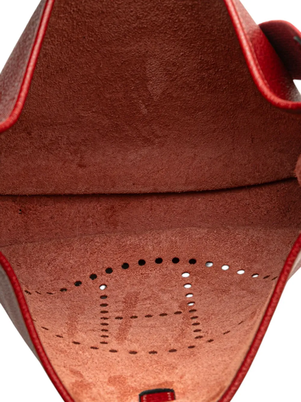 Pre-owned Hermes 2001 Fjord Evelyne Gm Crossbody Bag In Red