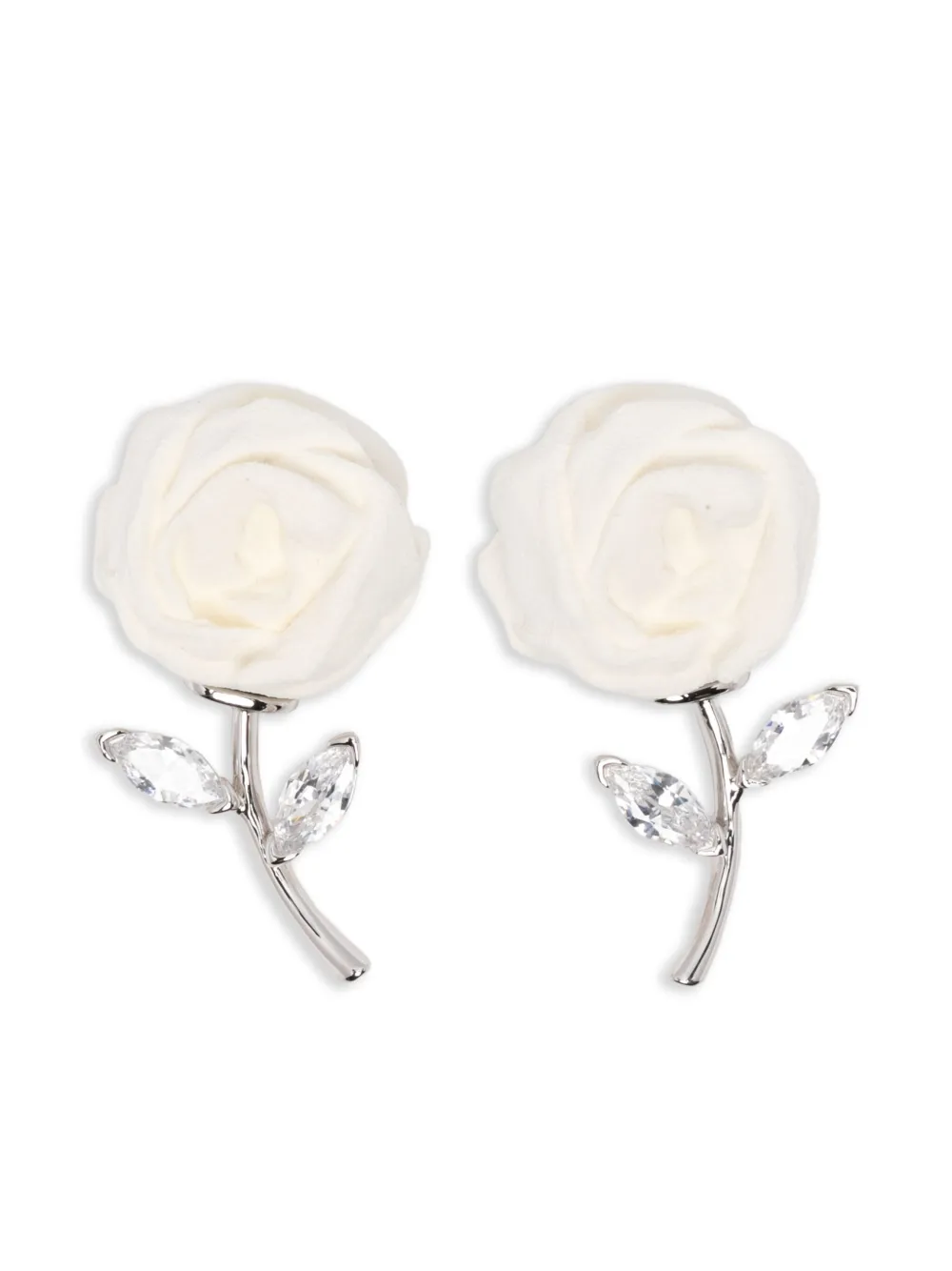 Shushu-tong Rose-design Earrings In Metallic
