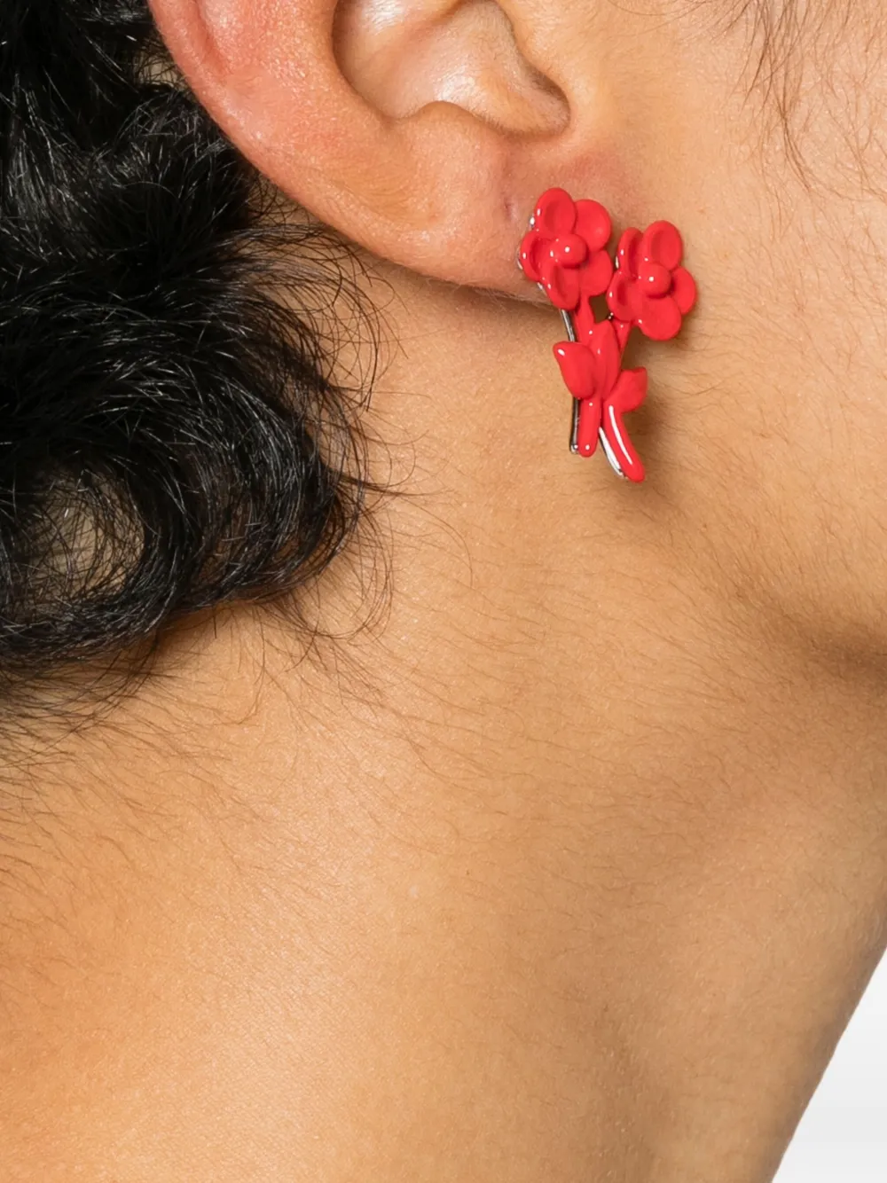 SHUSHU/TONG Oorbellen met bloemen - Rood