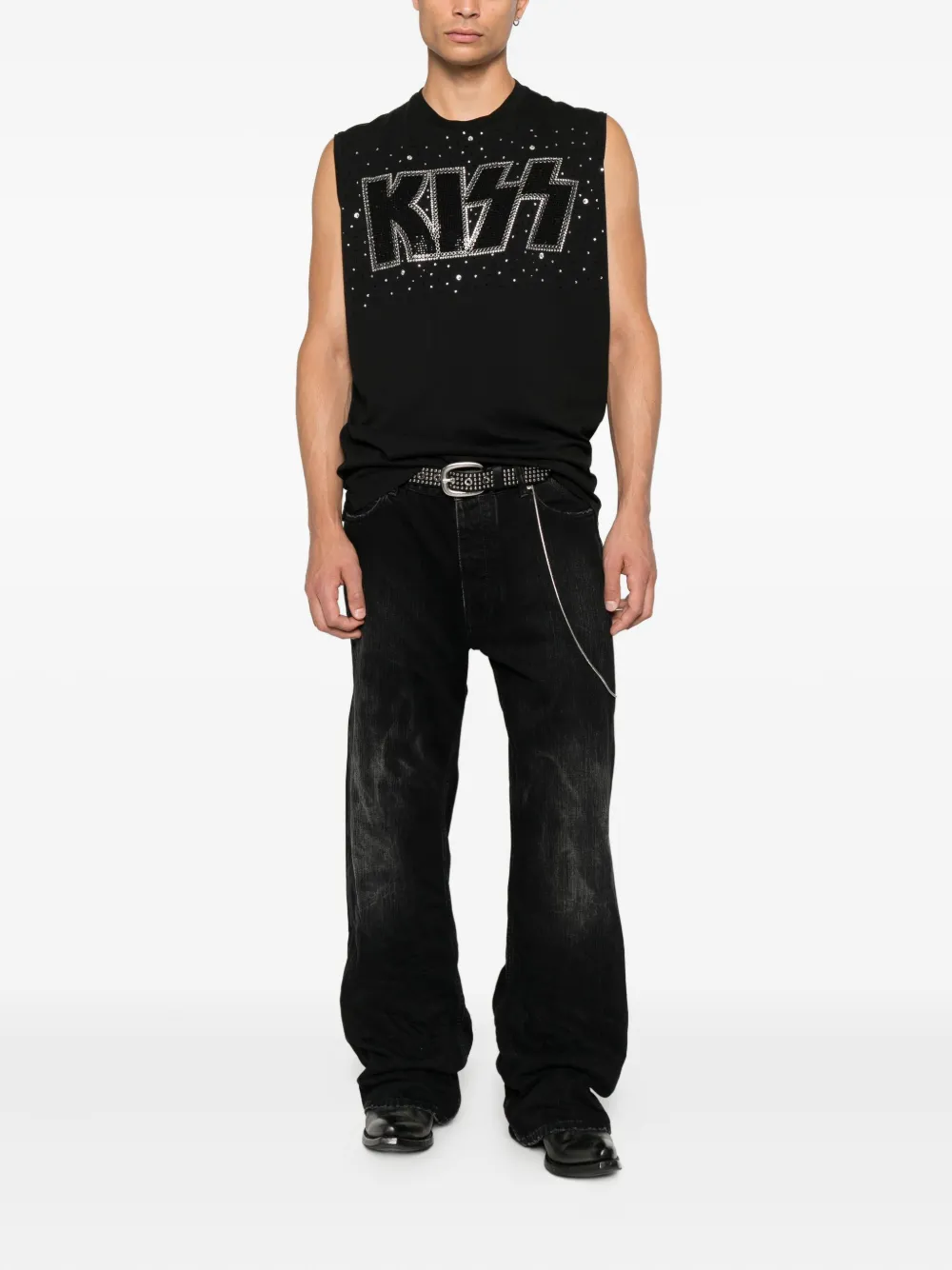 DSQUARED2 camiseta con detalles de cristal en colaboración con Kiss | Chalecos y camisetas | Image 2