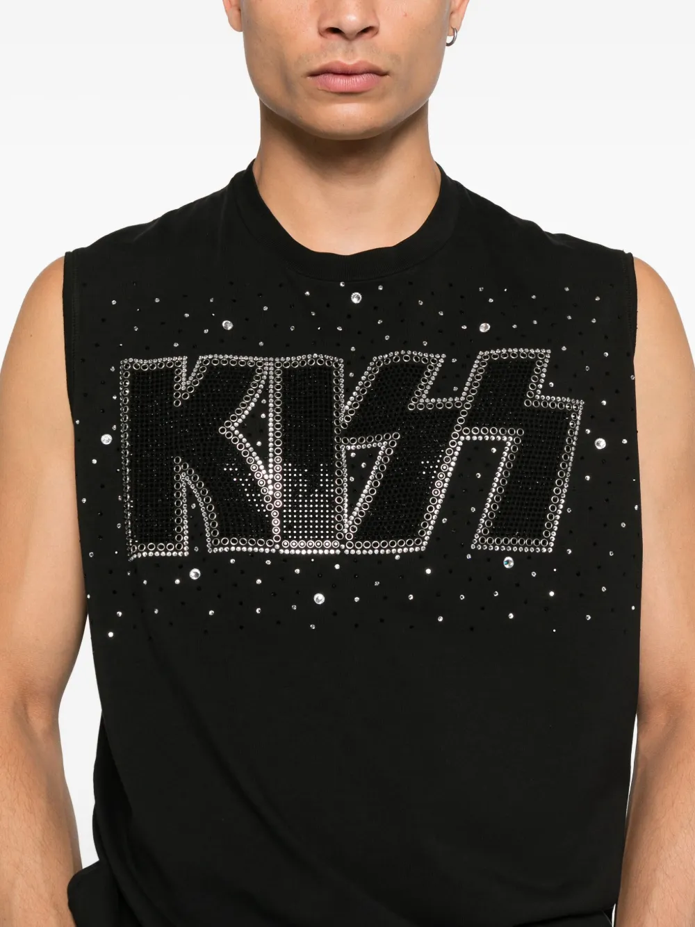 DSQUARED2 x Kiss tanktop verfraaid met kristallen Zwart