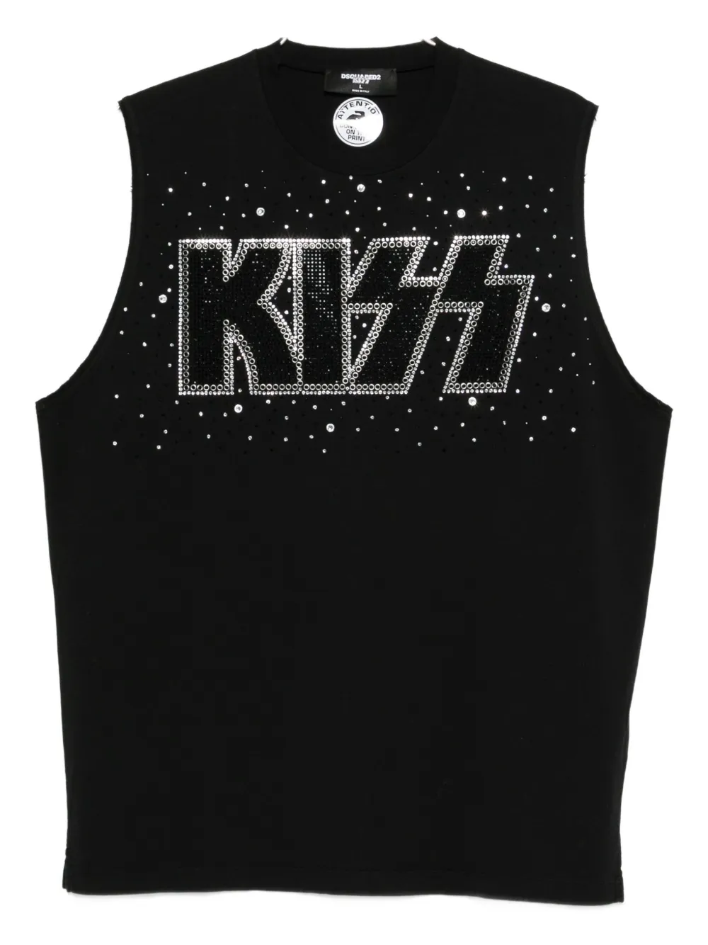 DSQUARED2 camiseta con detalles de cristal en colaboración con Kiss | negro | Image 1