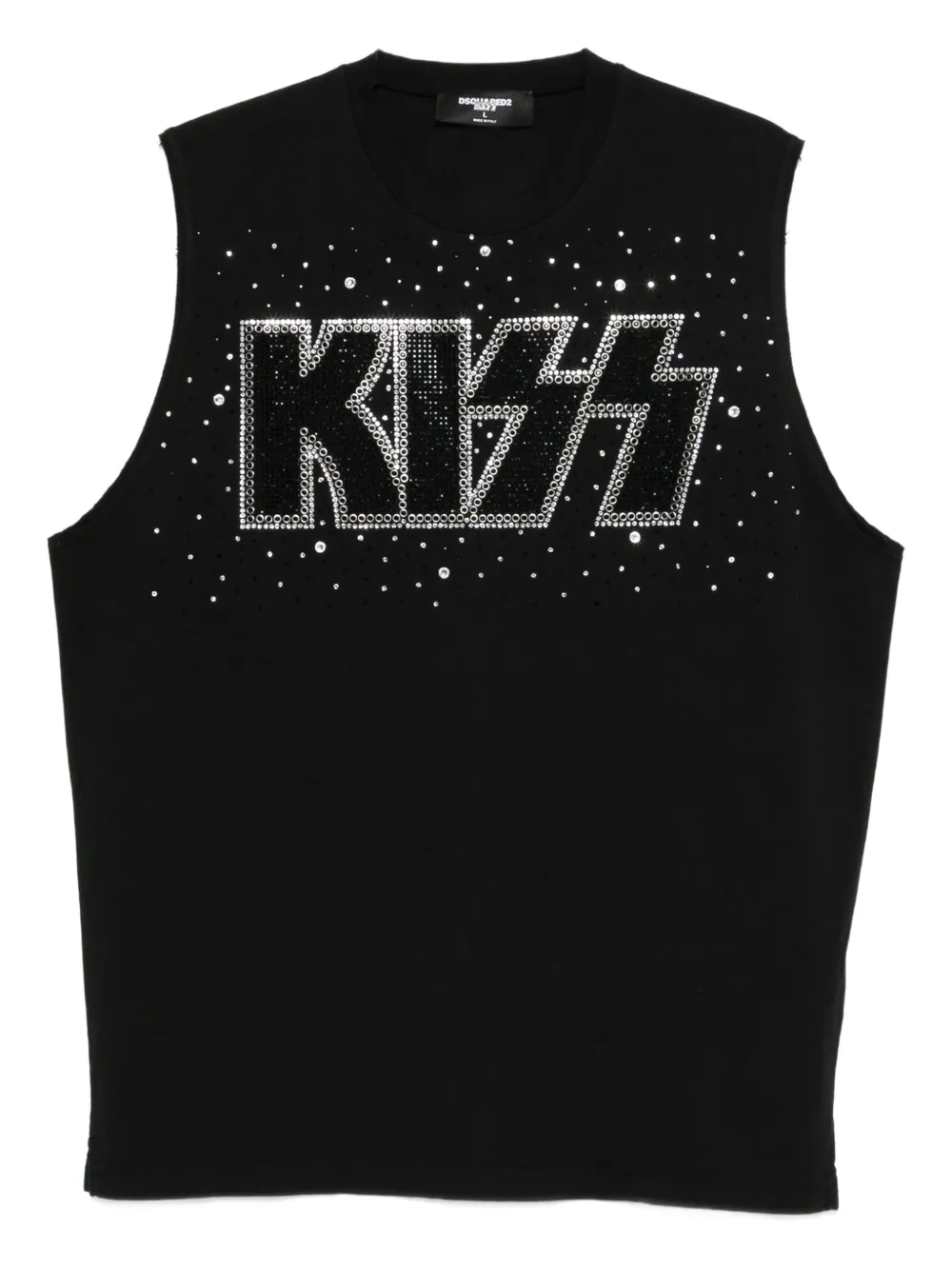 DSQUARED2 camiseta con detalles de cristal en colaboración con Kiss | negro | Image 1