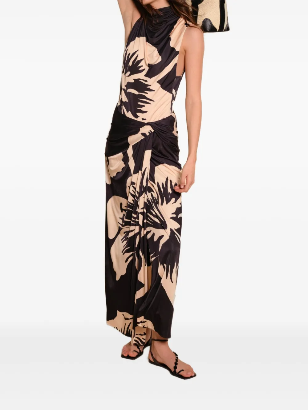 Johanna Ortiz Legendario Floral Bodysuit In Black