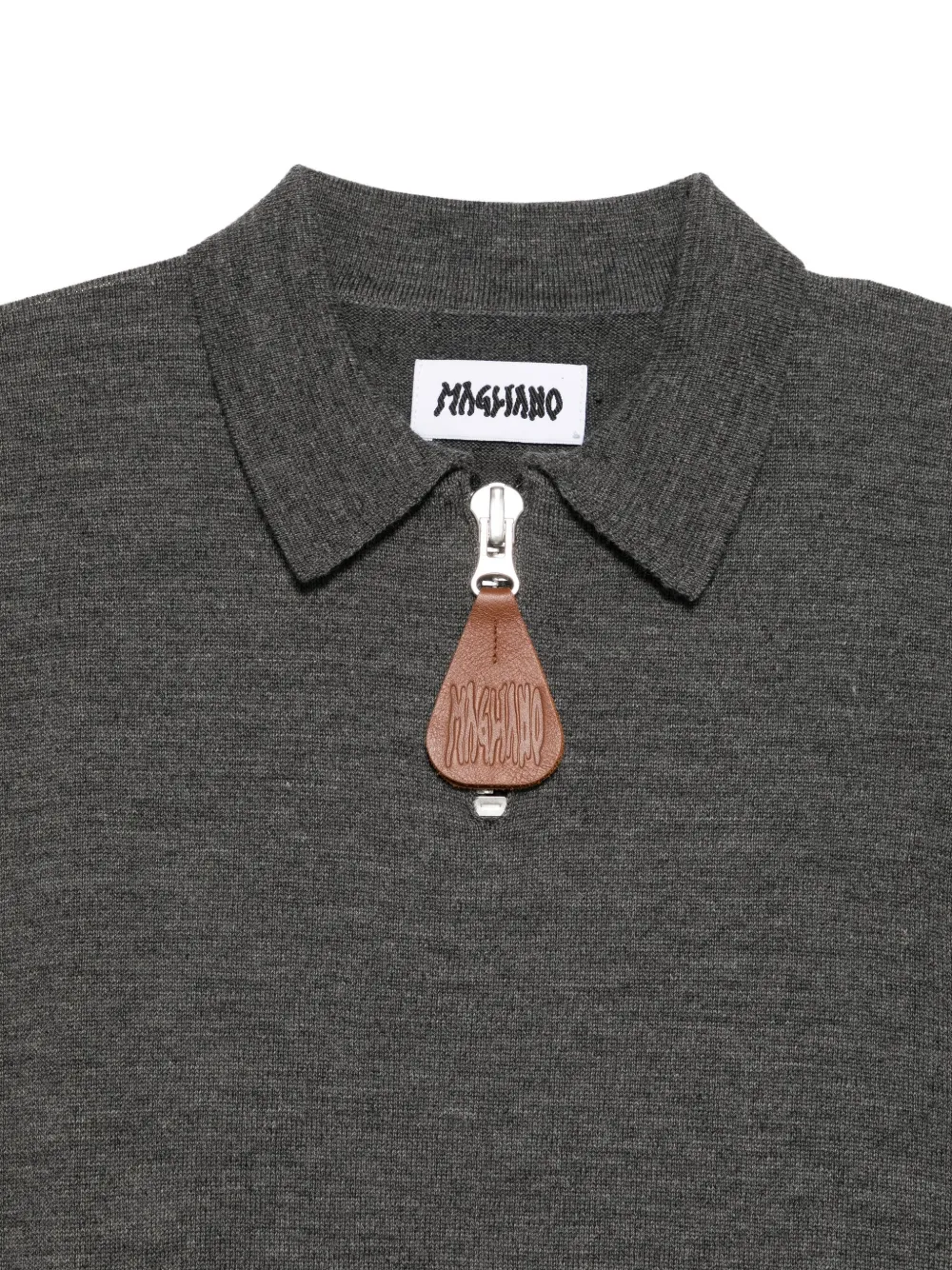 Magliano Polotrui met halve rits Grijs