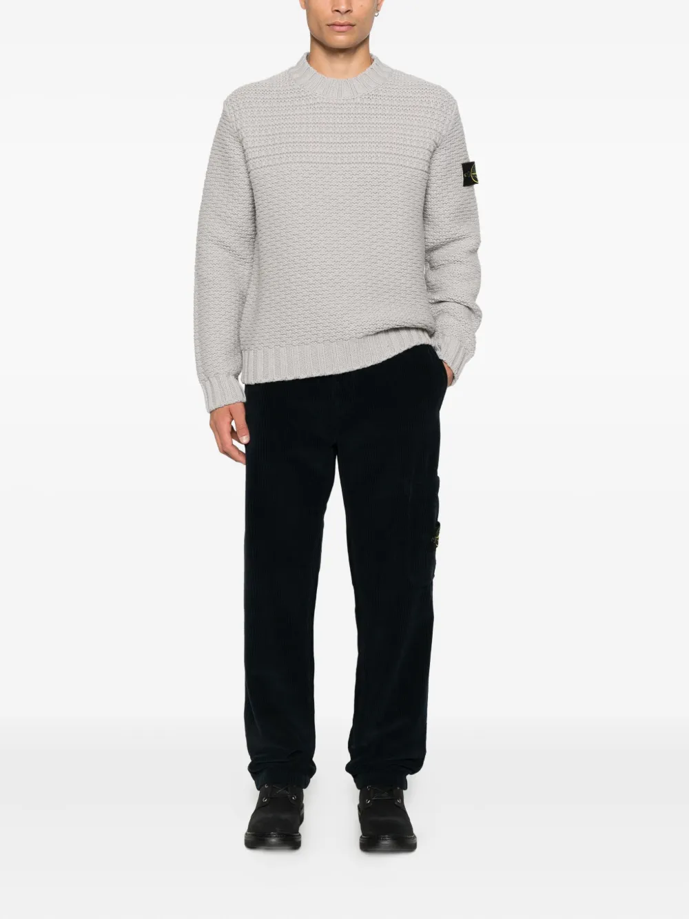 Stone Island Ribfluwelen broek - Blauw