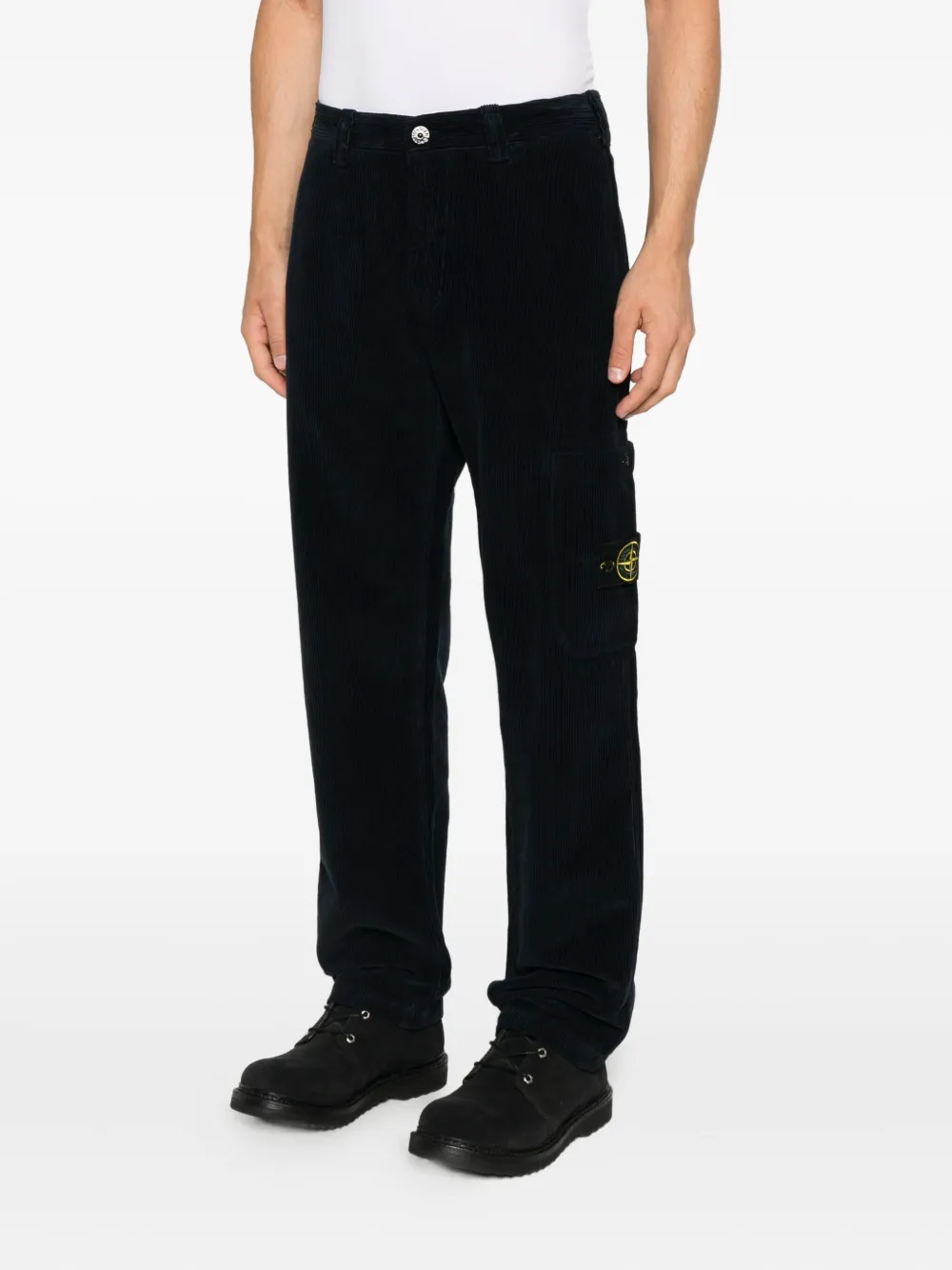 Stone Island Ribfluwelen broek Blauw