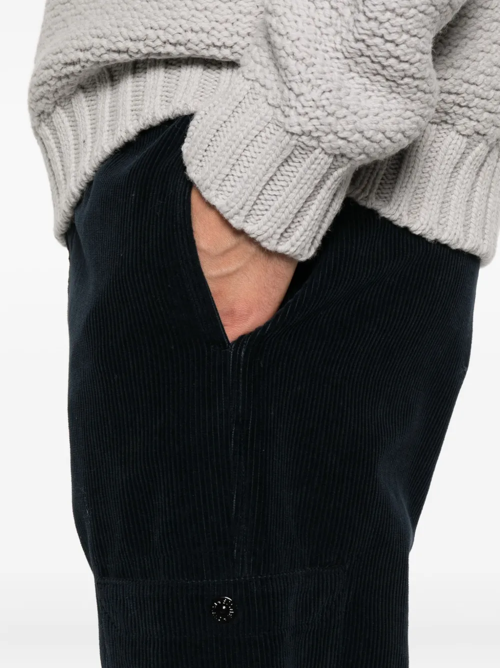 Stone Island Ribfluwelen broek Blauw