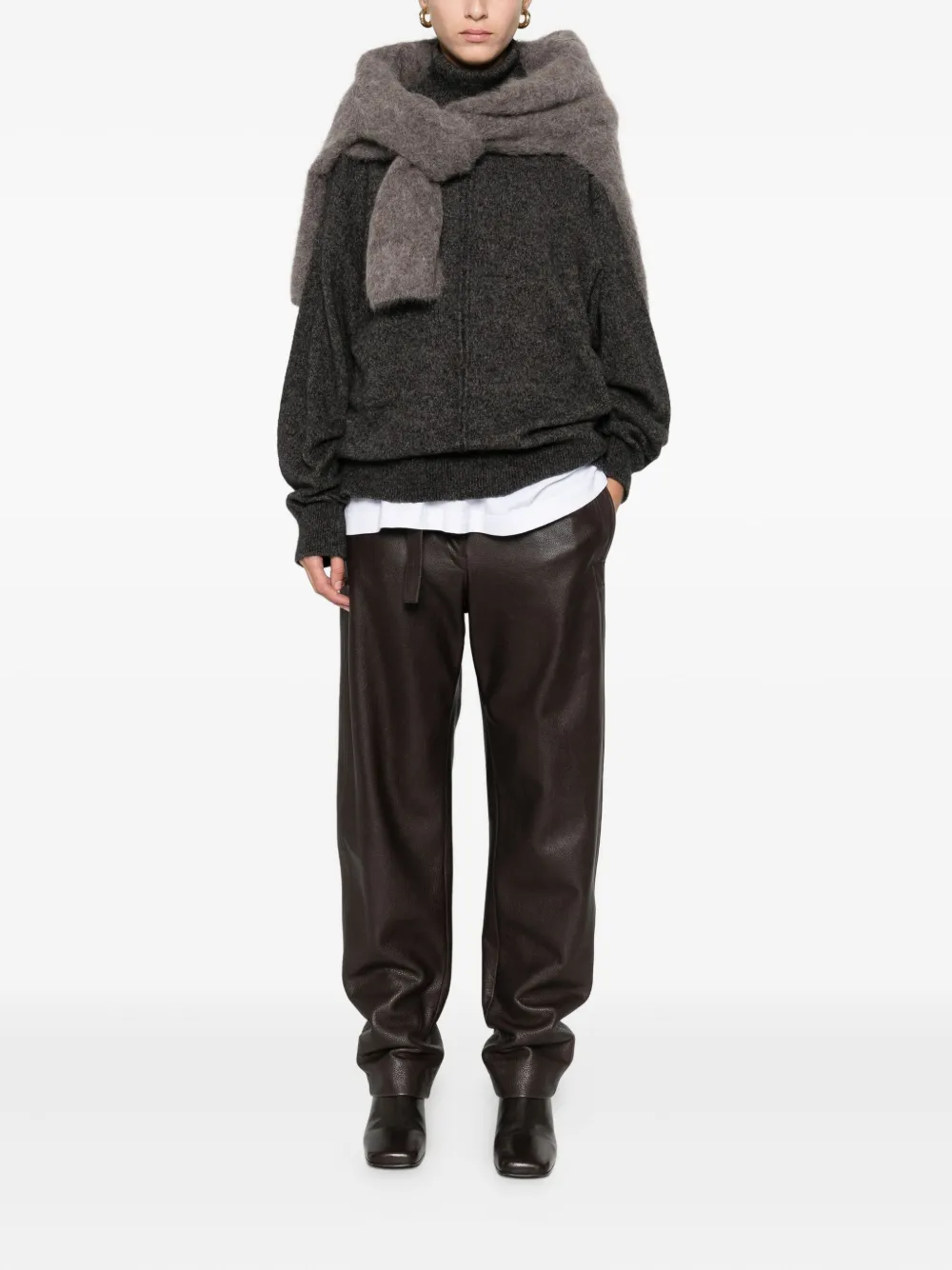 Stein Roll-neck Sweater In Gray