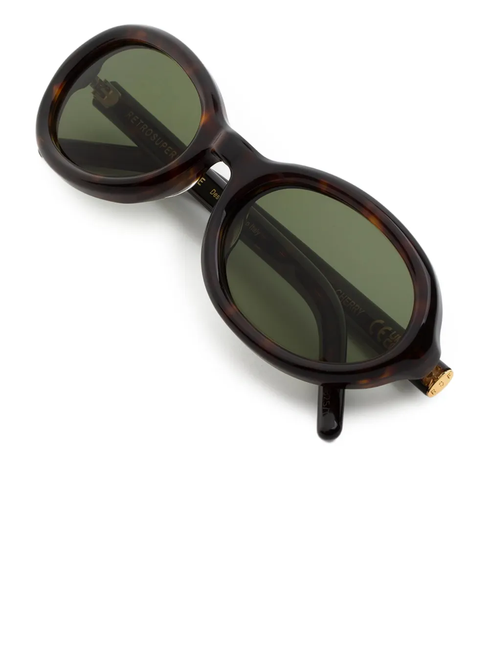 Retrosuperfuture Cherry zonnebril met ovalen montuur Bruin