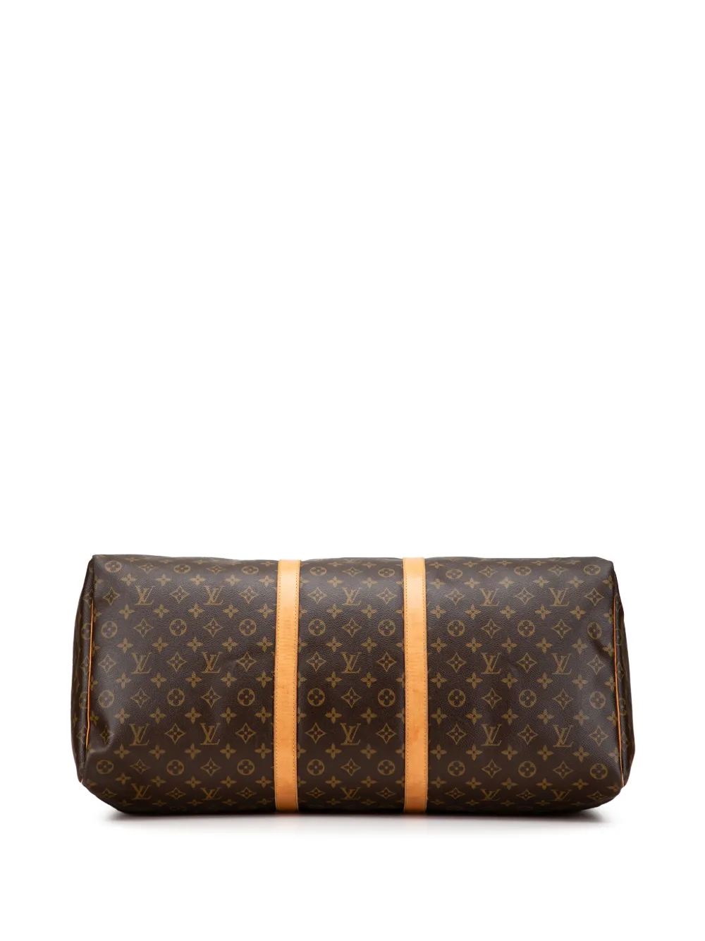 Pre-owned Louis Vuitton 2003 Monogram Keepall 60 Travel Bag In Brown