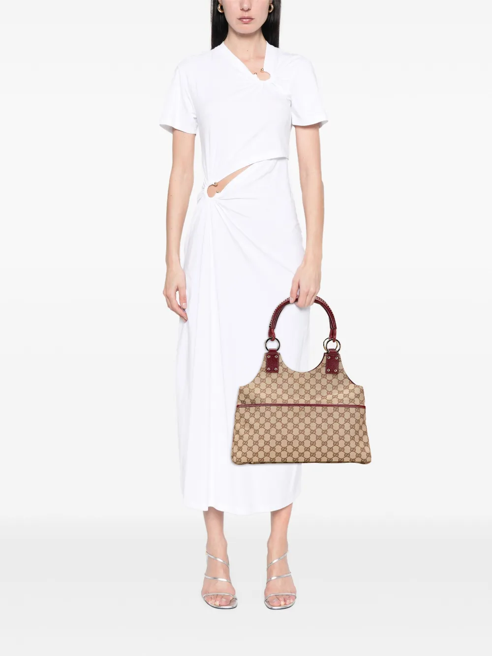 Pre-owned Gucci 2000-2015 Gg Canvas Shoulder Bag In Brown