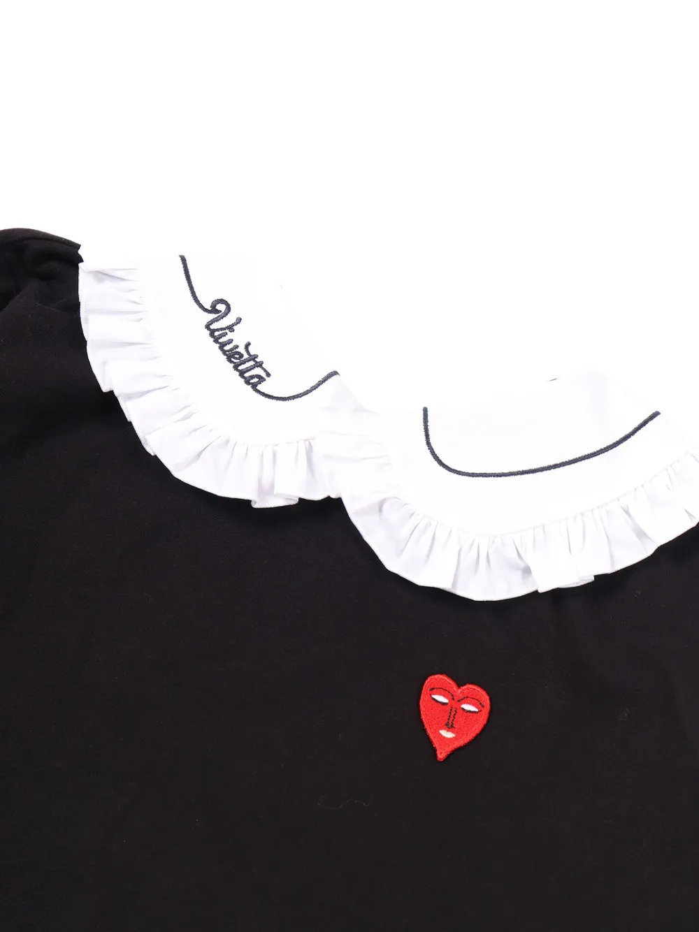 Vivetta Poloshirt met hartdetail Zwart