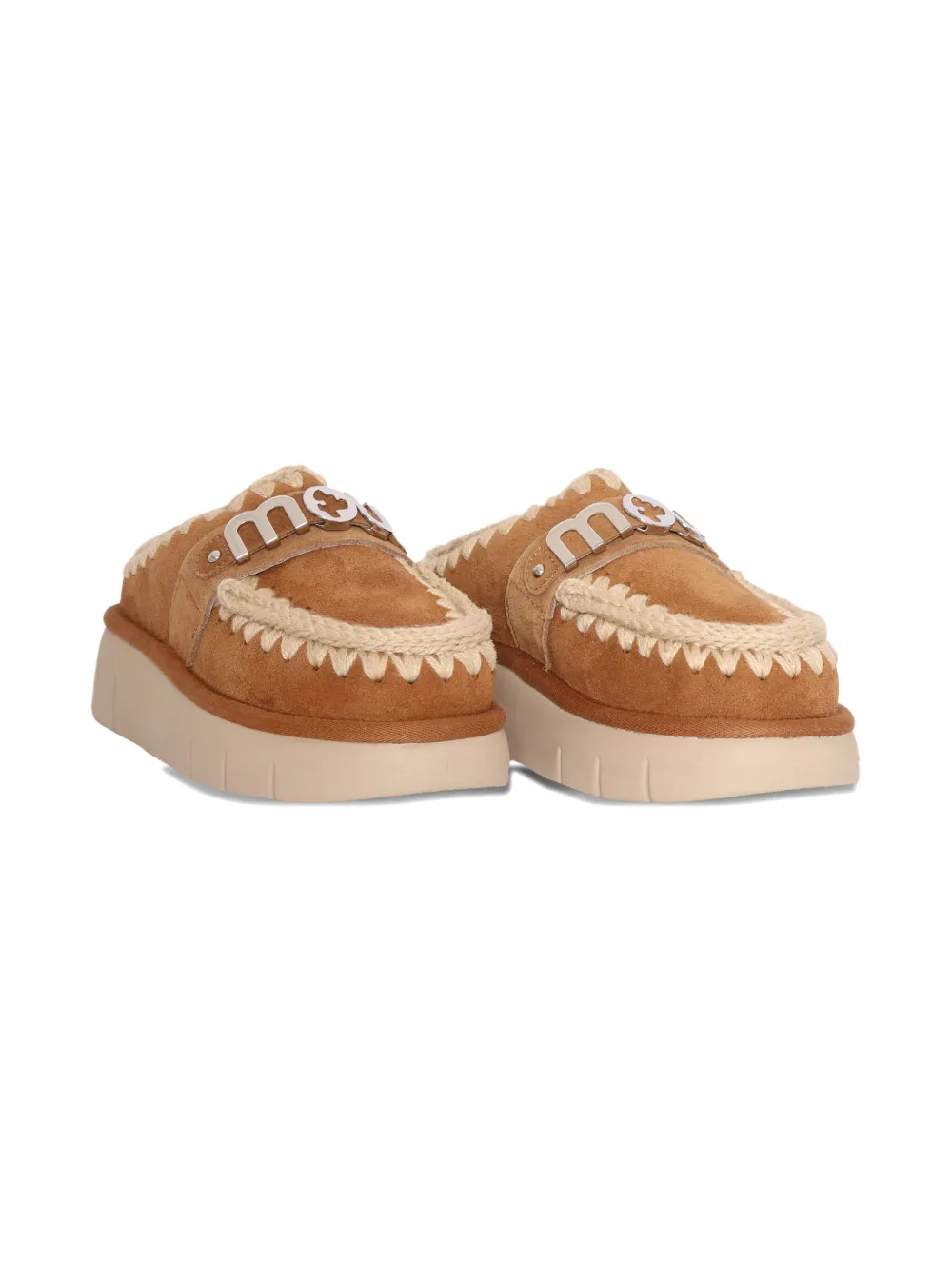 Mou Kids Bounce clog suede shoes - ブラウン Mou Kids Bounce clog suede shoes - ブラウン