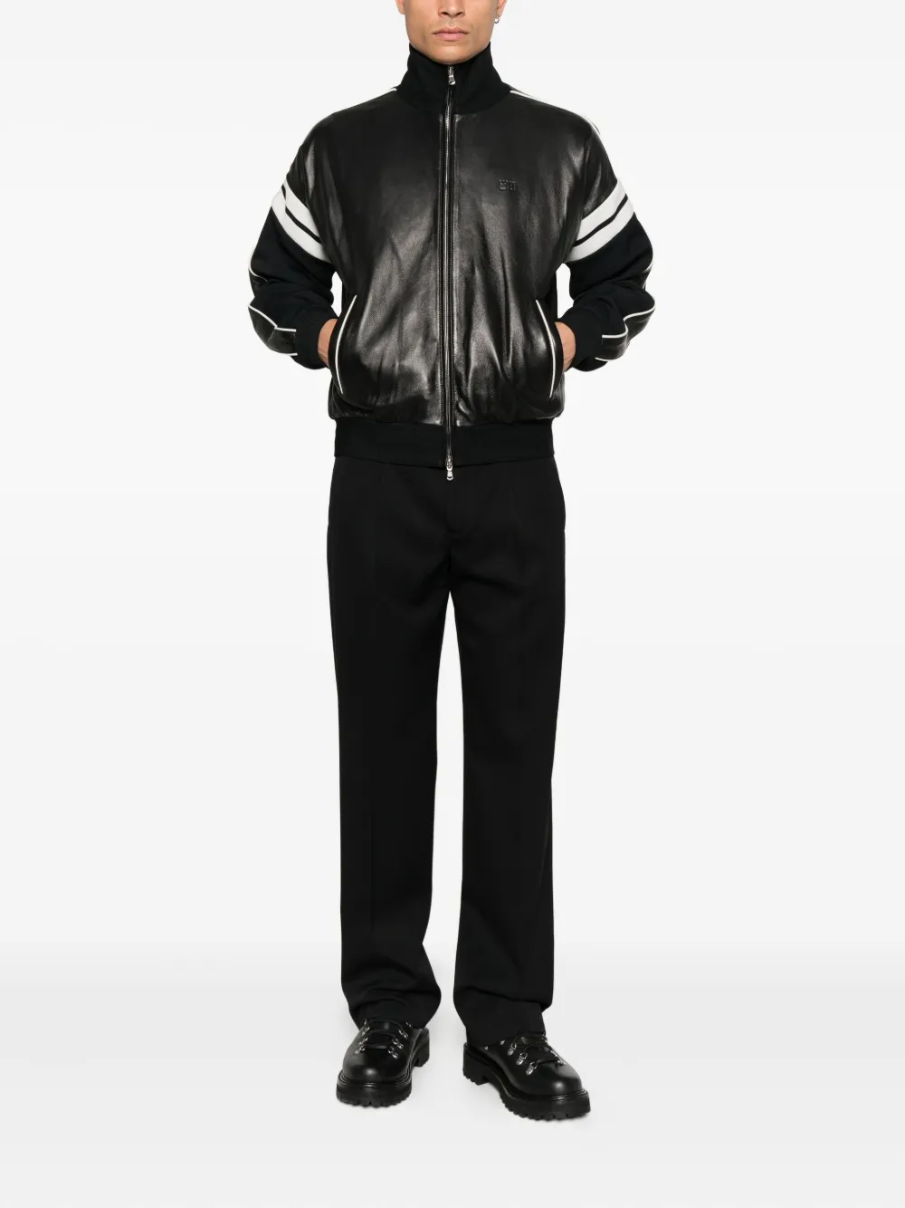 Wales Bonner veste en cuir à fermeture zippée | Vestes bomber | Image 2