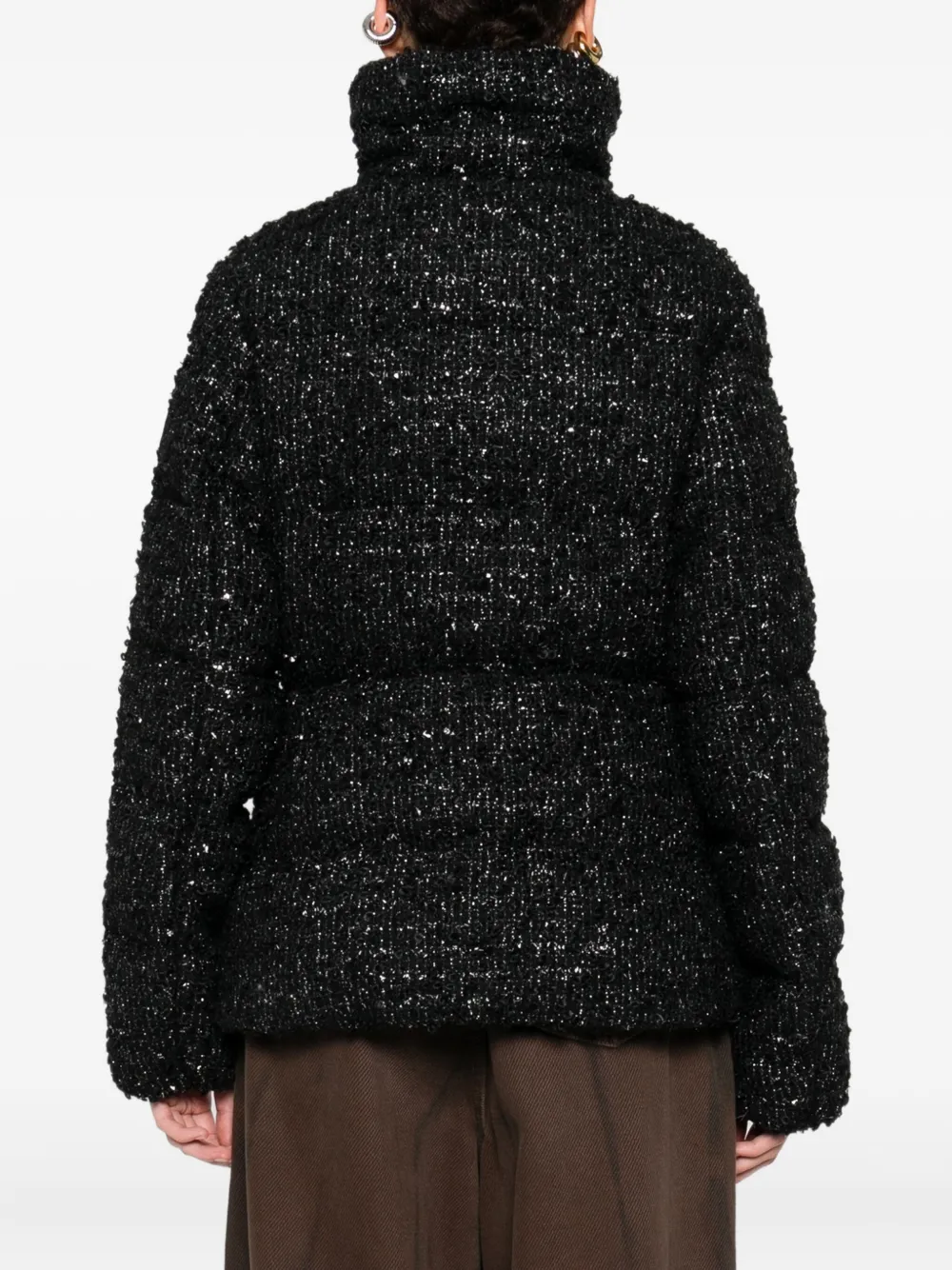 Moncler Tweed jack met ritssluiting Zwart