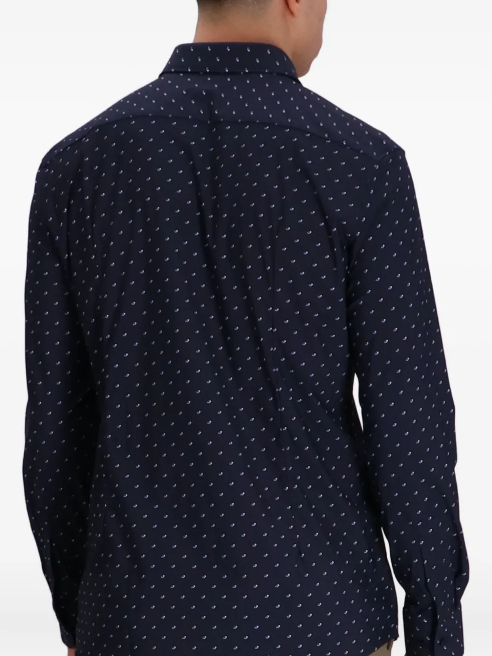 BOSS Overhemd met patroon Blauw