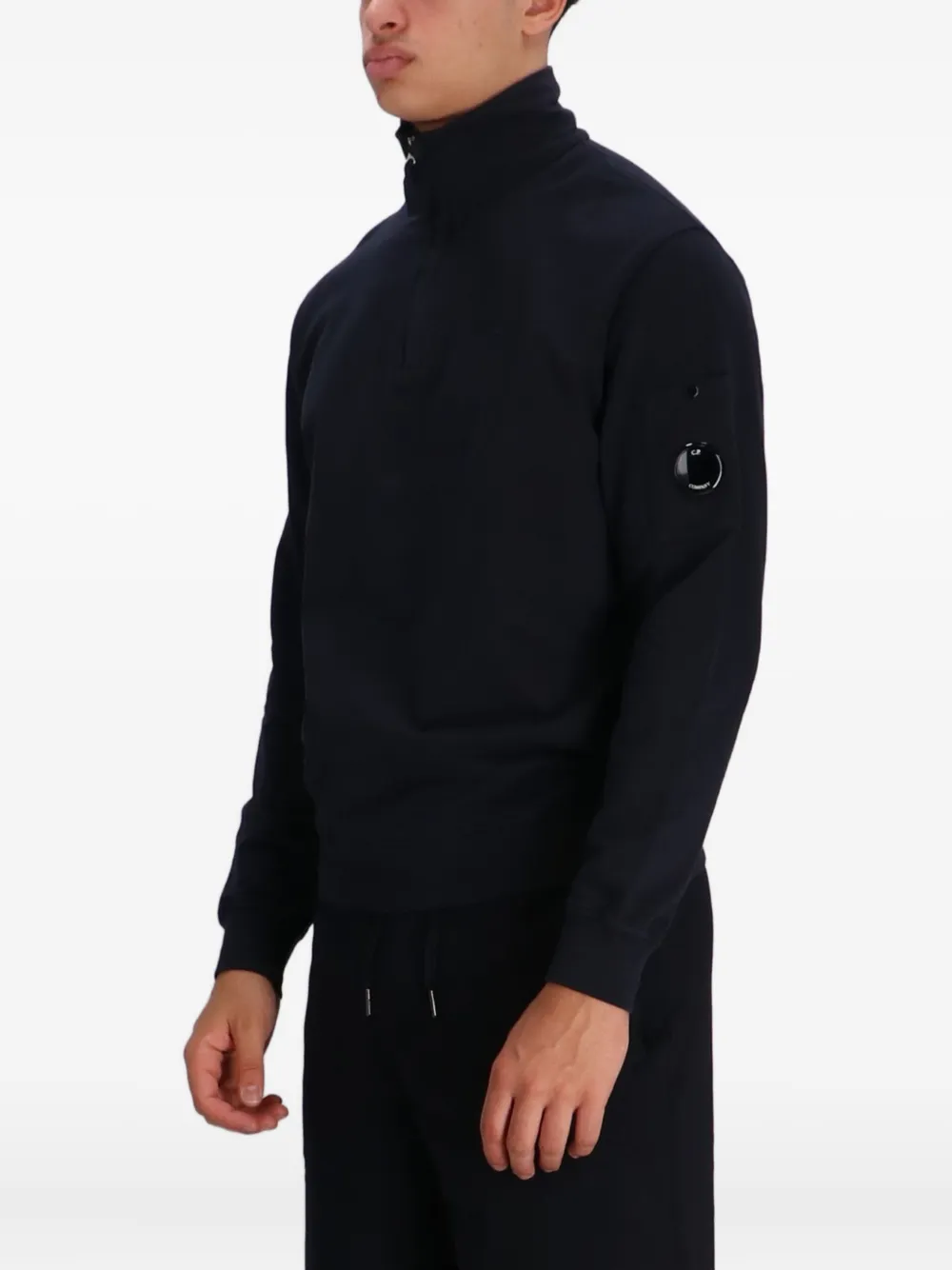 C.P. Company Sweater met rits en zak Blauw