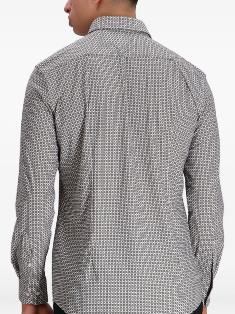 BOSS Overhemd met patroon Grijs