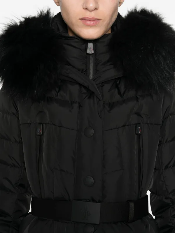 Moncler Grenoble Jaqueta Com Cinto | Preto | FARFETCH BR