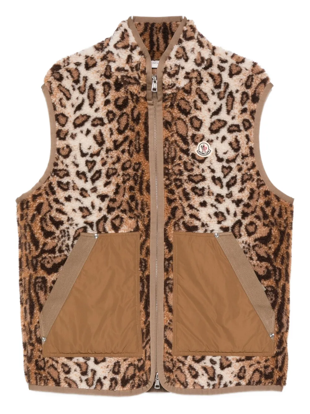 Moncler animal-print gilet | Brown | Image 1