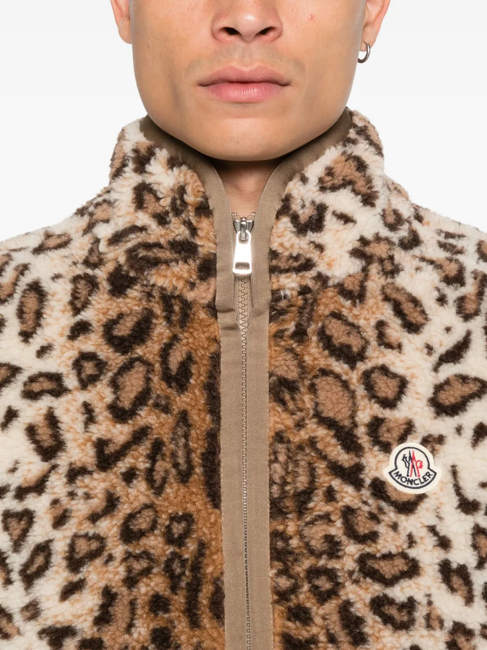 Moncler Gilet met dierenprint Bruin