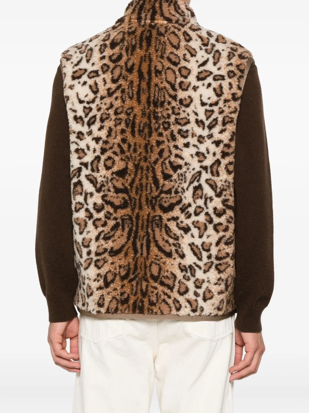 Moncler Gilet met dierenprint Bruin