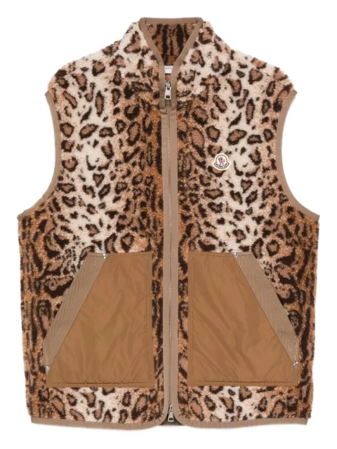 Moncler animal-print gilet
