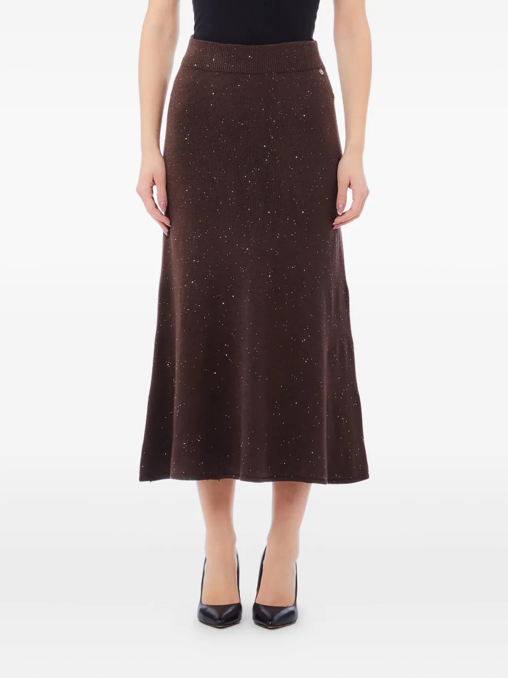 LIU JO A-line midi skirt | marron | Image 1