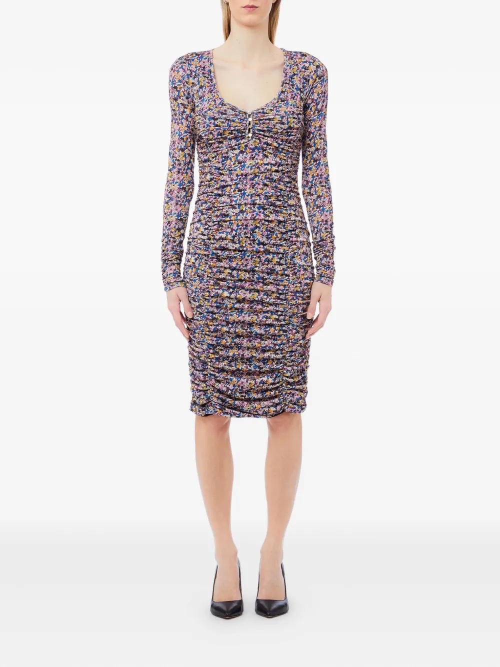 LIU JO floral-print midi dress | Purple | Image 1