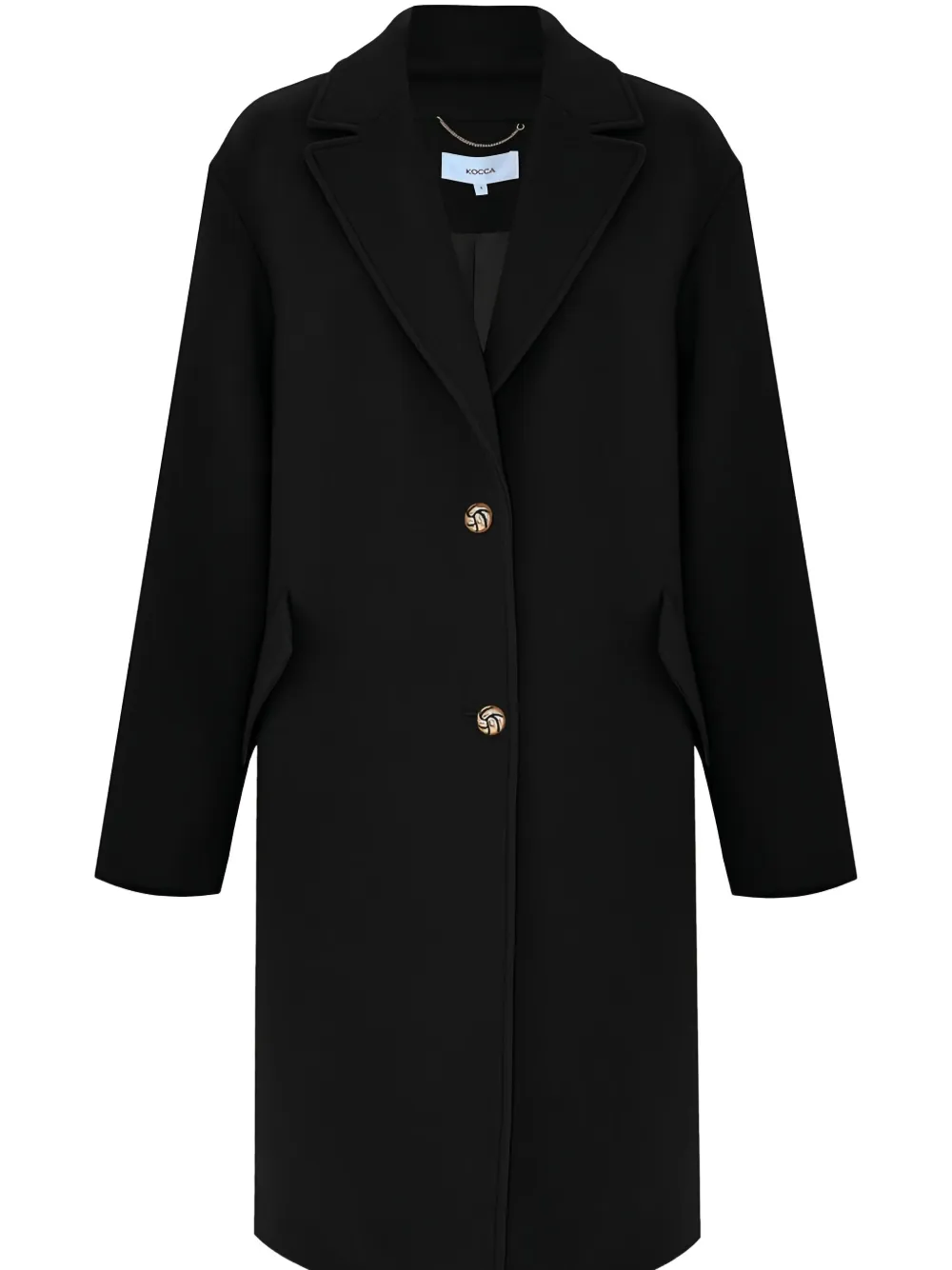 Kocca Mallos Button Coat In Black