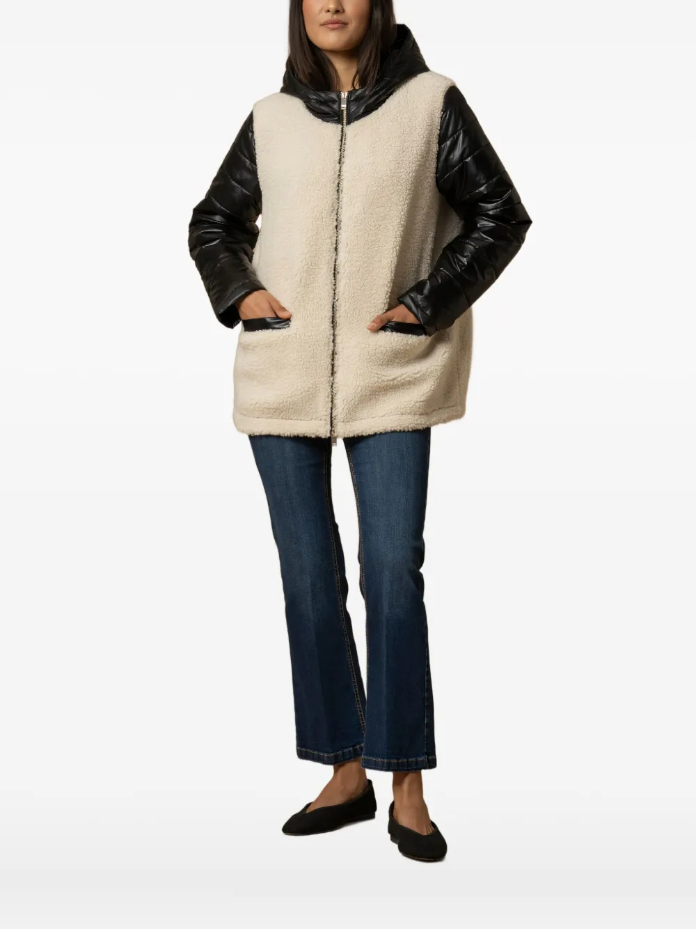 Kocca Casiltren Hooded Panelled Jacket In Multi