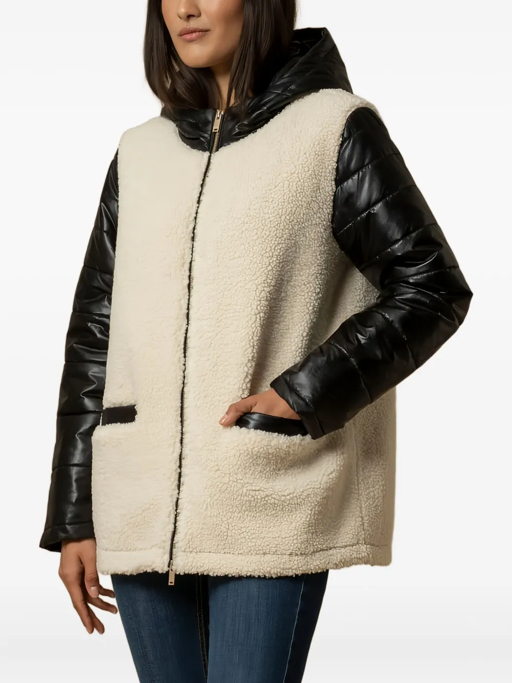 Kocca Casiltren Hooded Panelled Jacket In Multi