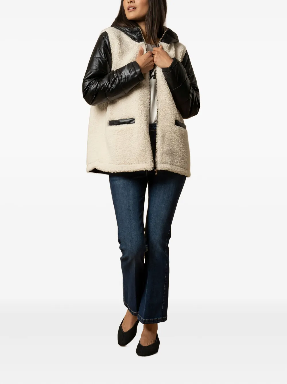 Kocca Casiltren Hooded Panelled Jacket In Multi