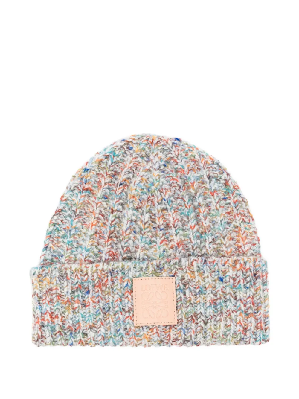 Loewe Logo Wool And Cashmere-blend Beanie In Multi