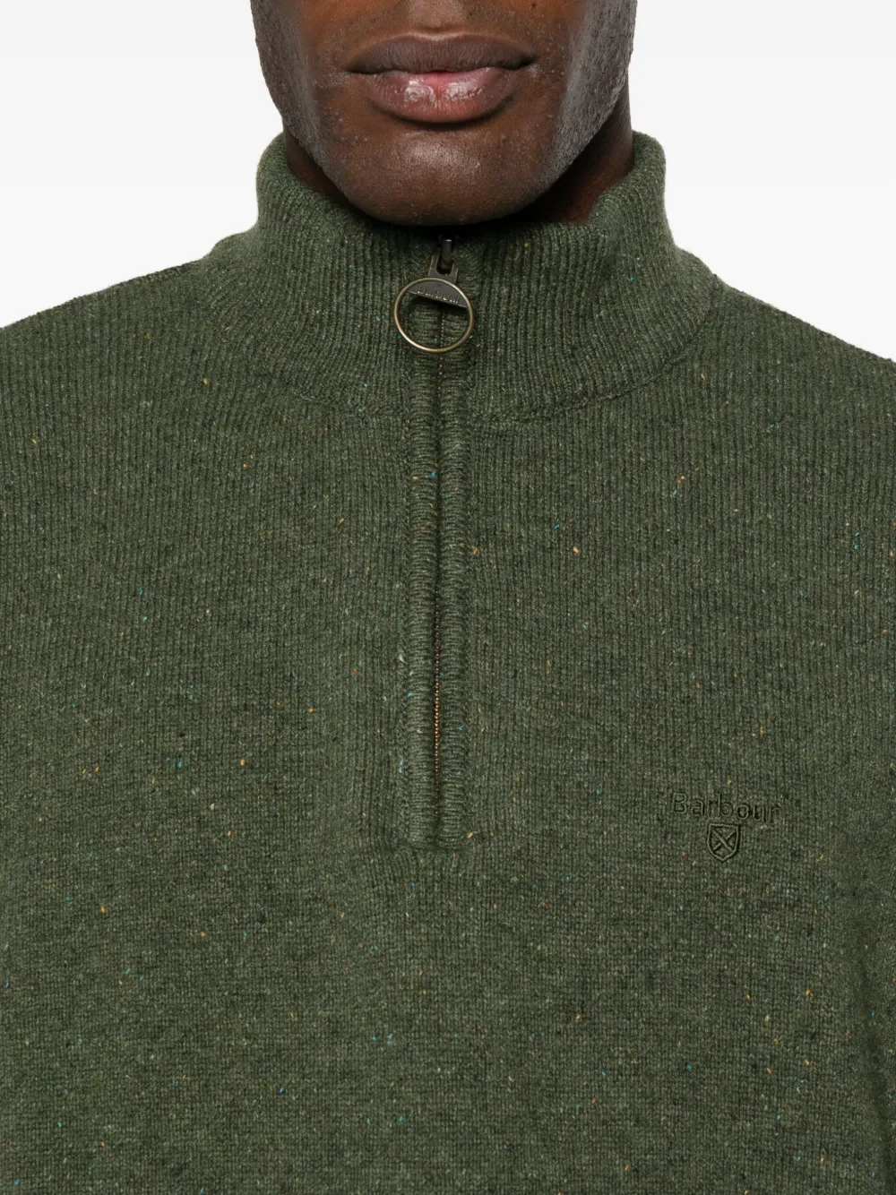Barbour Trui met rits Groen