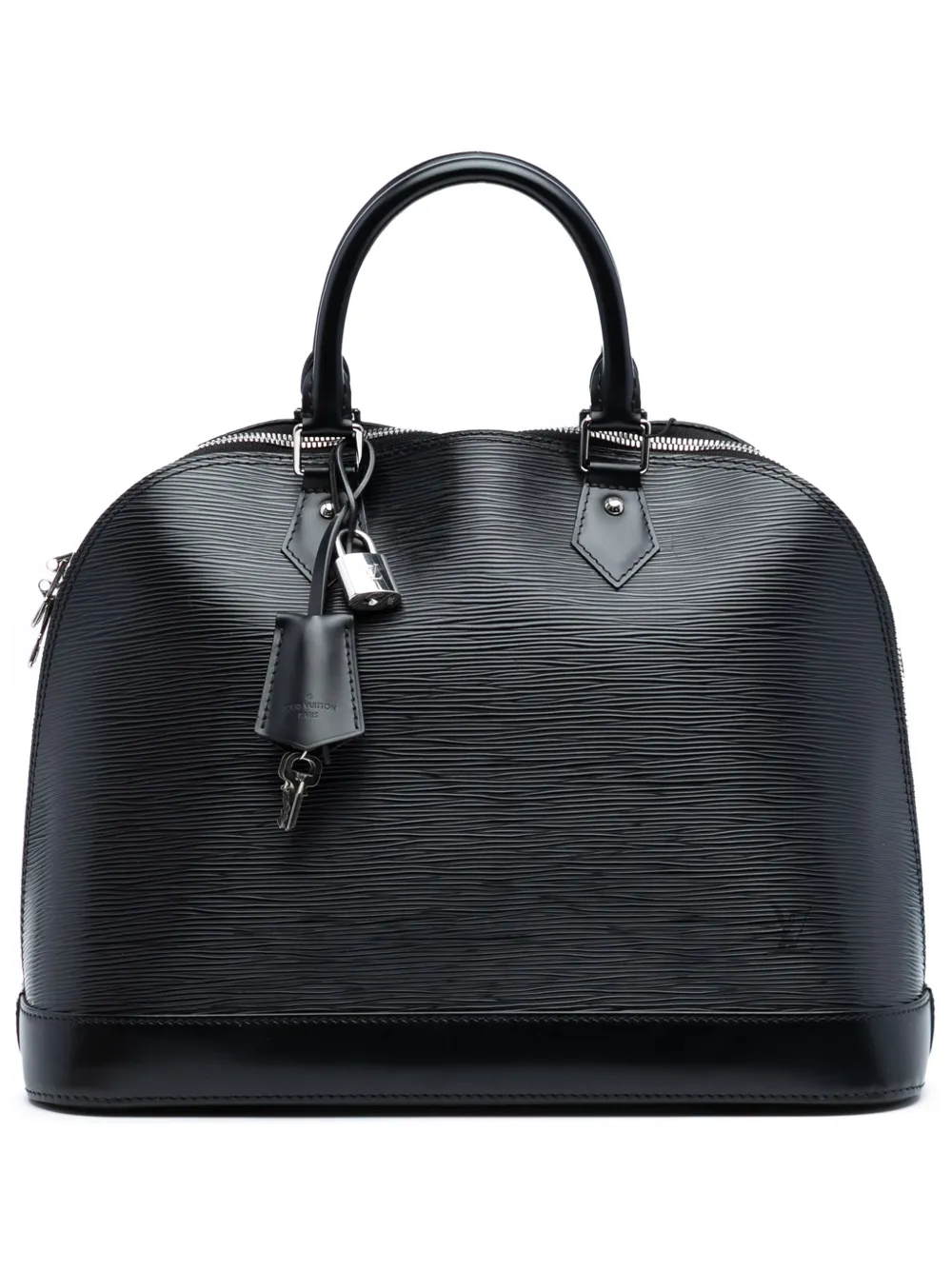 Pre-owned Louis Vuitton 2014 Epi Alma Mm Handbag In Black