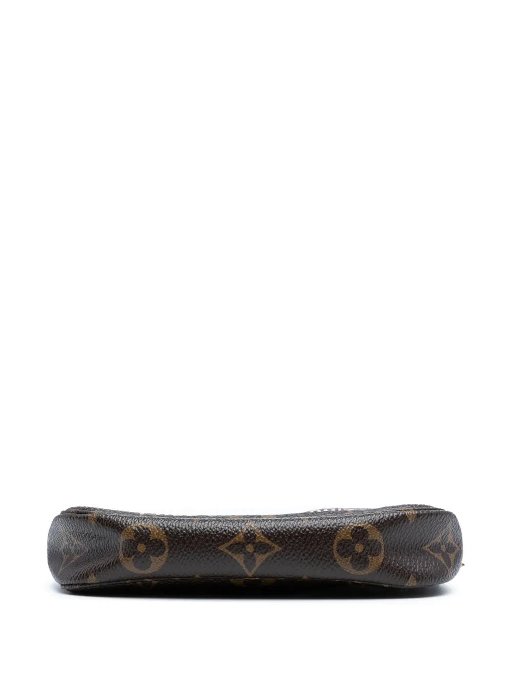 Pre-owned Louis Vuitton 2010 Monogram Affiche Mini Pochette Accessoires Handbag In Brown