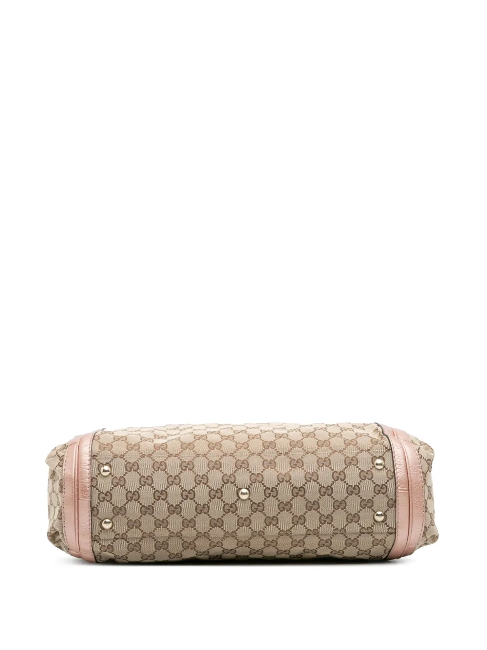 Pre-owned Gucci 2016-2025 Large Gg Canvas Bella Satchel In Brown